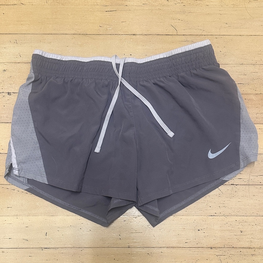 Nike Charcoal and Light Gray Running Shorts